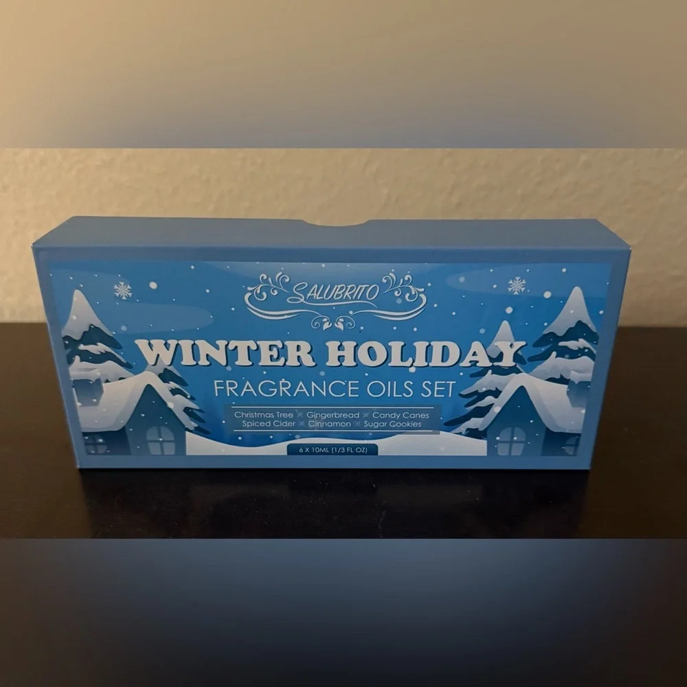 SALUBRITO Winter Holiday Fragrance Oils Set | 6pc Seasonal Aromatherapy Oils